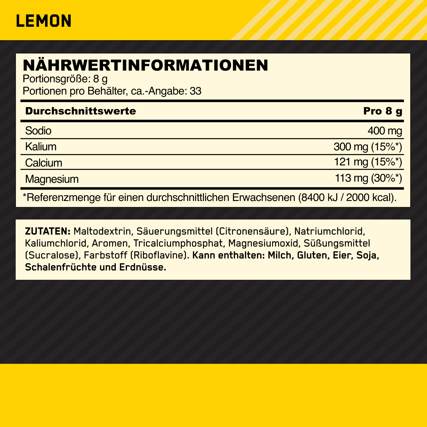 VN ELECTROLYTE POWDER 264G ON LEMON DE