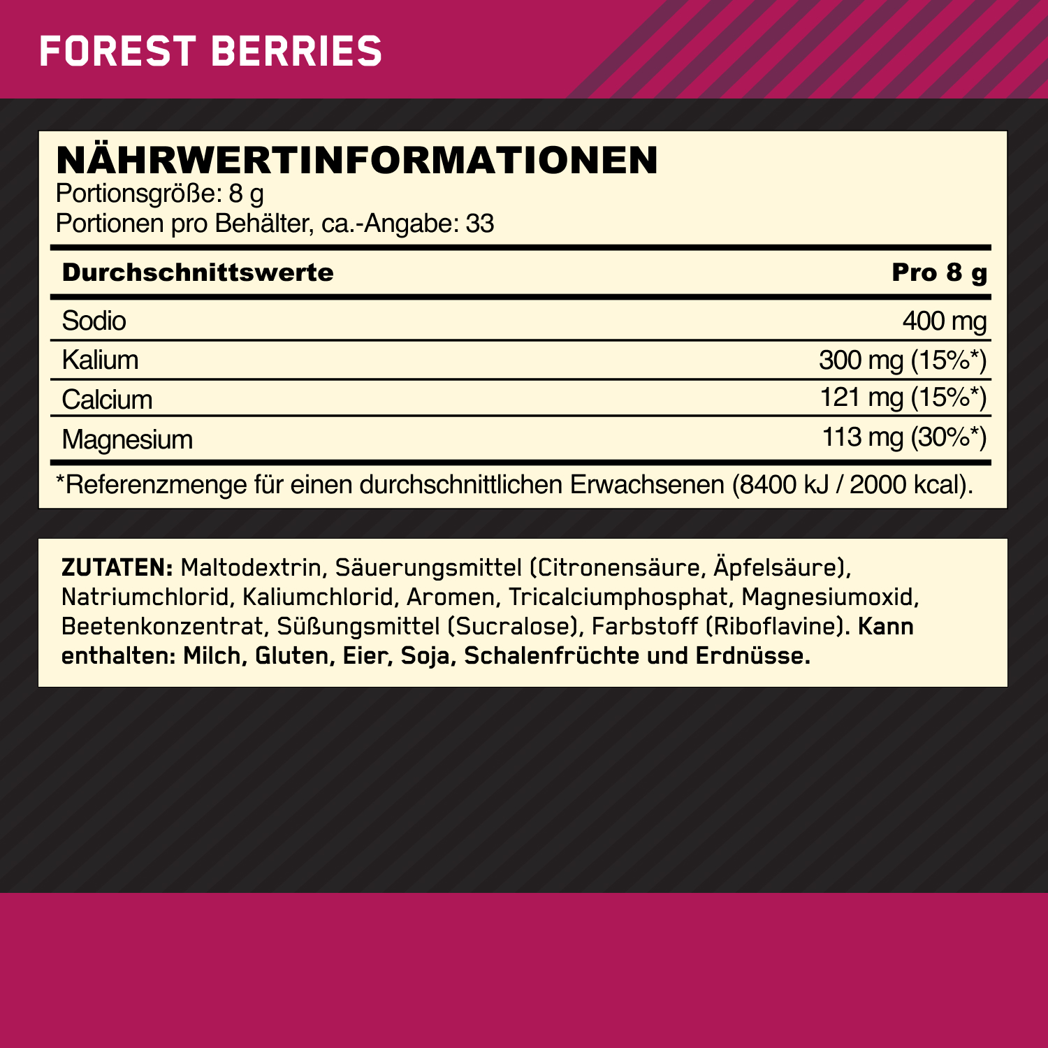 VN ELECTROLYTE POWDER 264G ON BERRIES DE