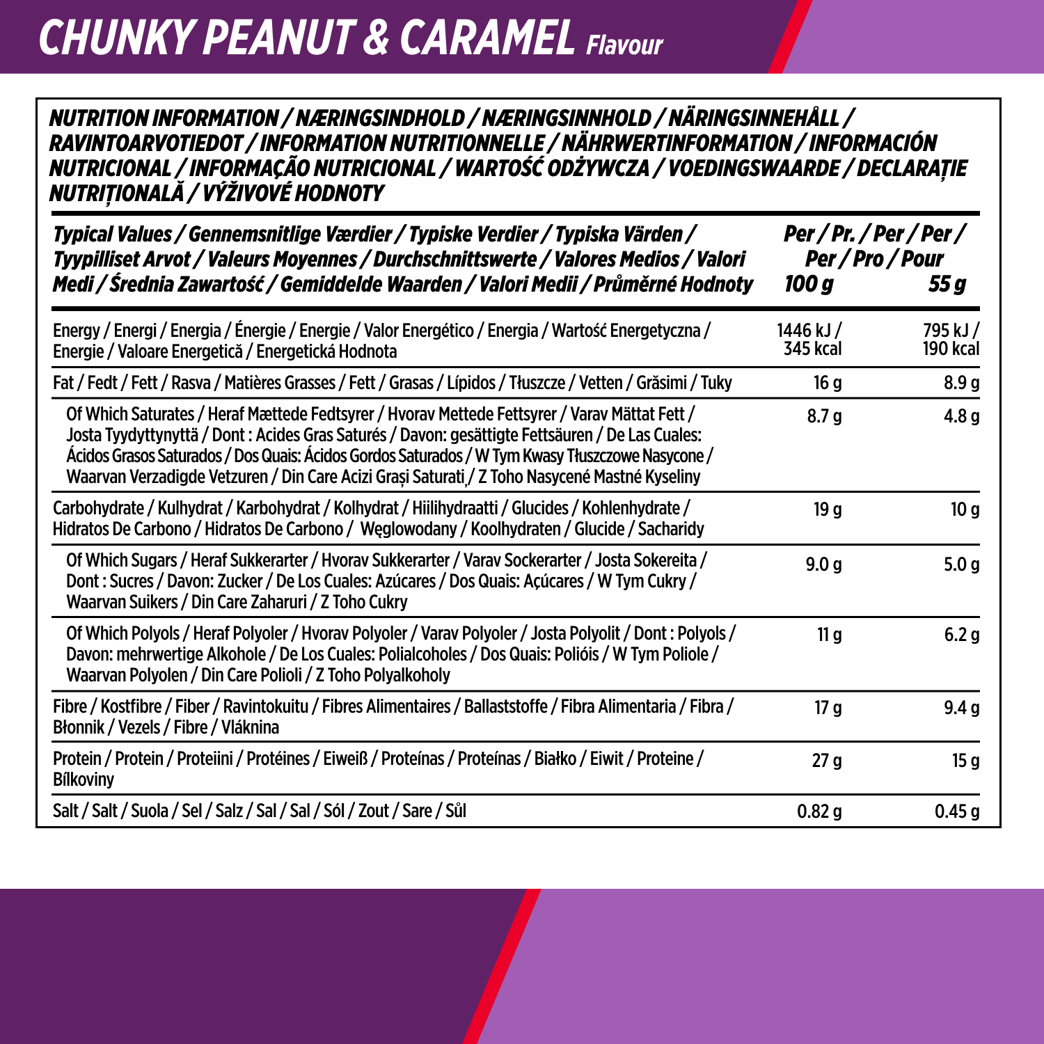 VN NMO PROTEIN BAR CHUNKY PEANUT CARAMEL 